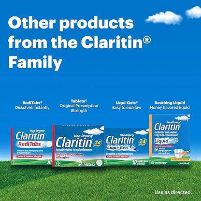 Claritin 24hr Non-Drowsy Allergy Relief, Loratadine Tablets 100ct