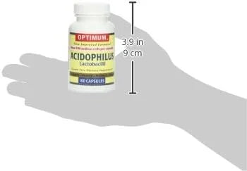 Optimum Acidophilus Lactobacilli Capsules, 100 Count