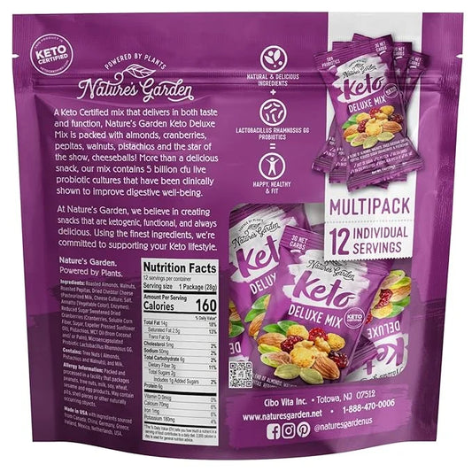 Nature's Garden Keto Deluxe Mix Delicious 12 Ounce(1 Ounce(1 Ounce 12 Count)