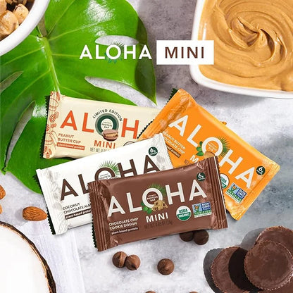 ALOHA Organic Plant Based Protein Bar MINIS |Chocolate Chip Cookie Dough| 20 Count, 24g Bars | Vegan, Low Sugar, Gluten Fr...