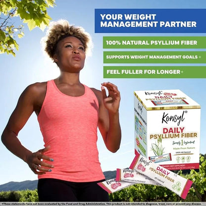 Konsyl Daily Psyllium Fiber Stick Packs 30 Packets