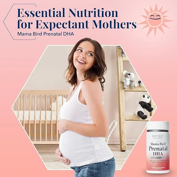 Best Nest Wellness Mama Bird Prenatal DHA Omega-3 DHA 60 Softgels