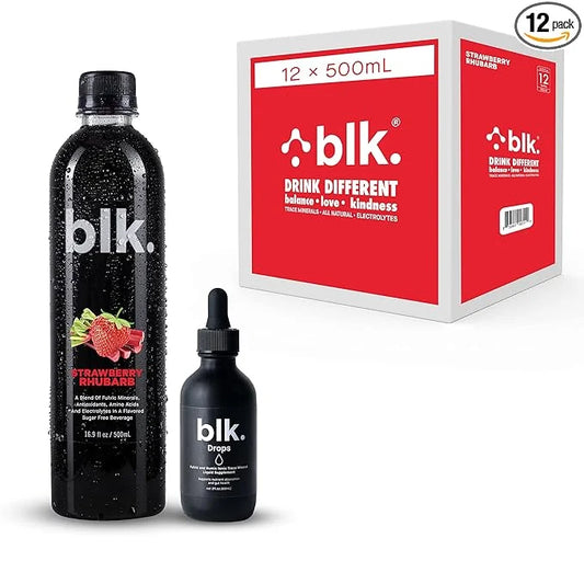 12ct Strawberry Rhubarb and 1ct Concentrated blk. Drops and Bioavailable Fulvic & Humic Acid Over 77 Trace Minerals Helps ...