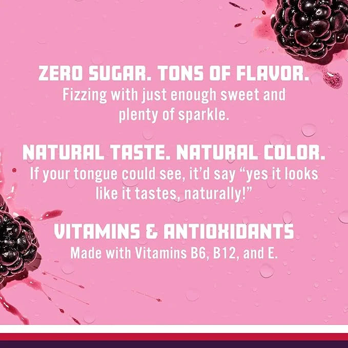 Sparkling Ice, Black Raspberry Sparkling Water, Zero Sugar Flavored Water, with Vitamins and Antioxidants, Low Calorie Bev...