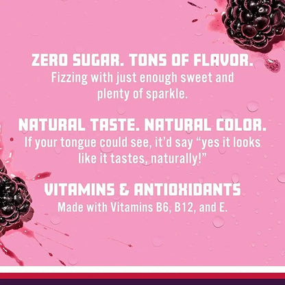 Sparkling Ice, Black Raspberry Sparkling Water, Zero Sugar Flavored Water, with Vitamins and Antioxidants, Low Calorie Bev...