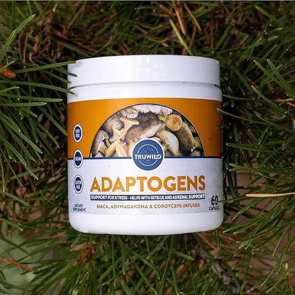 TruWild Adaptogens Vegan Capsule Supplement w/Ashwagandha 40 Servings