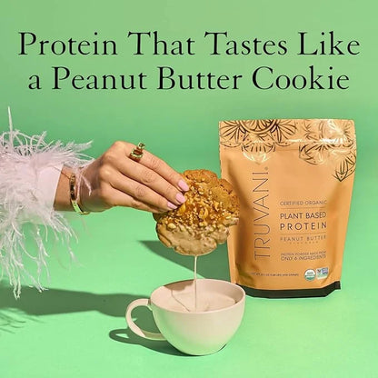 Truvani Vegan Pea Protein Powder | Peanut Butter | 20g Organic Plant Based Protein | 10 Servings | Keto | Gluten & Dairy F...
