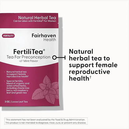 Fairhaven Health FertiliTea | Organic Fertility Tea for Women to Support Reproductive Health* | Prenatal Herbal Tea to Sup...