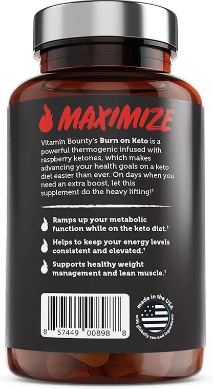 Vitamin Bounty Burn On Keto Multivitamin – Keto-Specific Nutritional Support with Magnesium, Potassium, and MCT for Energy...