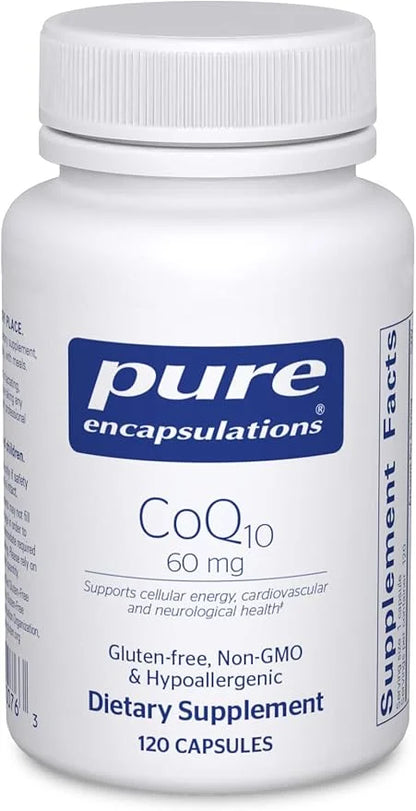 Pure Encapsulations CoQ10 60 mg Q10 Supplement 120 Capsules