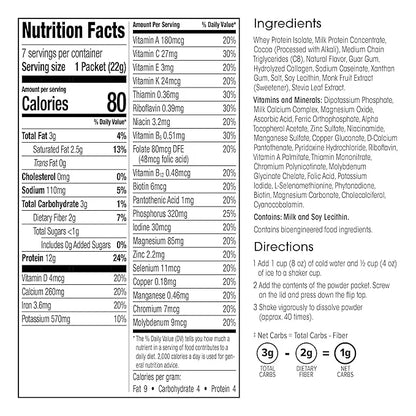 WonderSlim Keto Meal Replacement Shake, Mocha, Low Carb, C8 MCTs, 12g Protein, Collagen, 25 Vitamins & Minerals, Gluten Fr...