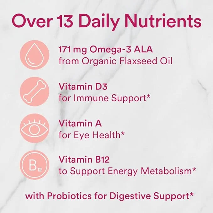 SmartyPants Organic Women's Multivitamin Gummies: Biotin, 3 (ALA), D3, C, B12, B6, B6, Vitamin 120 Count (30 Day