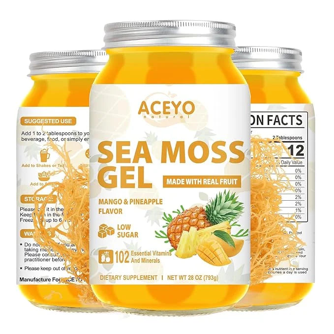 (28 OZ) Natural Sea Moss Gel 102 Vitamins