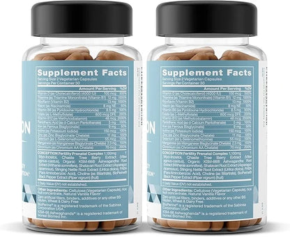 Conception Fertility Supplements for Women – Prenatal Vitamins – Promote Hormone Balance, Cycle Consistency, Aid Ovulation...