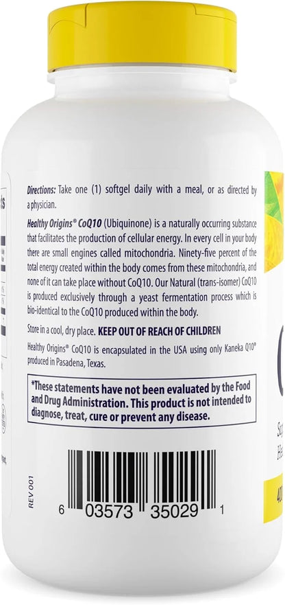 Healthy Origins CoQ10 (Kaneka Q10), 400 mg 150 Softgels