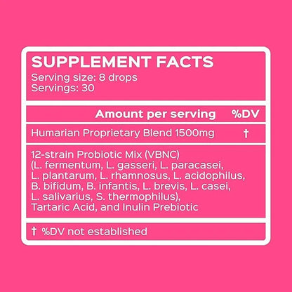 Probonix Probiotics for Women, 30-Day Supply, Drops,12 Live