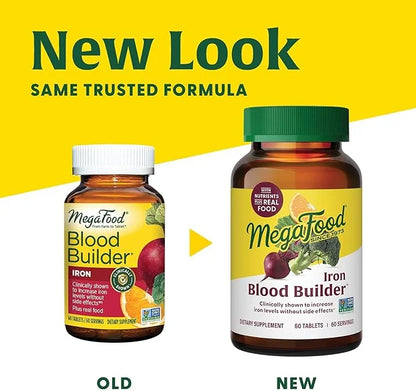 MegaFood Blood Builder - Iron Supplement Clinically Shown to Increase Iron Levels without Side Effects - Iron Supplement f...