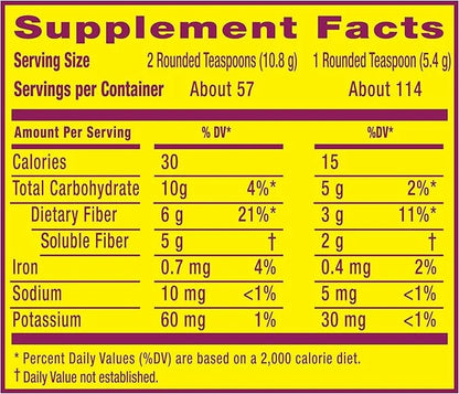 Metamucil, Unflavored Psyllium Husk Powder Fiber 4-in-1 Psyllium #1 Doctor 114 teaspoons
