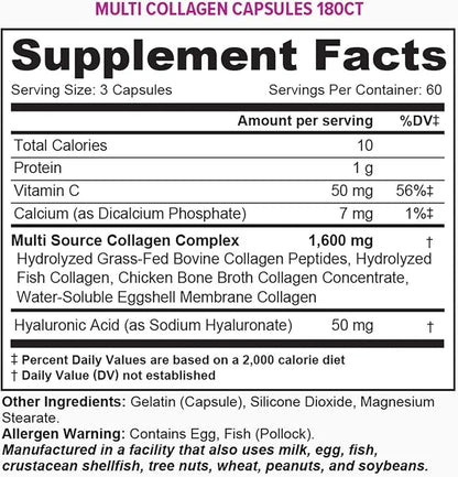 Vitauthority Multi Collagen Pills for Women 60 Servings