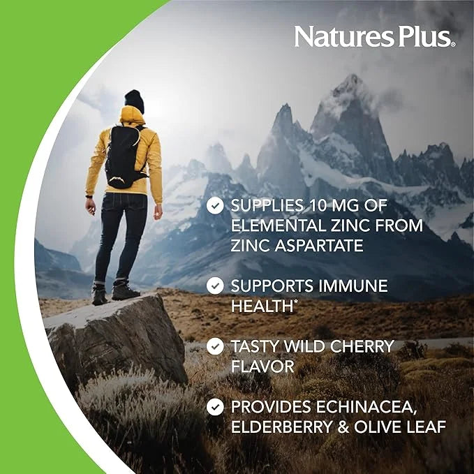 Natures Plus Herbal Actives ImmunActin 60 Zinc 2 - 120 Total