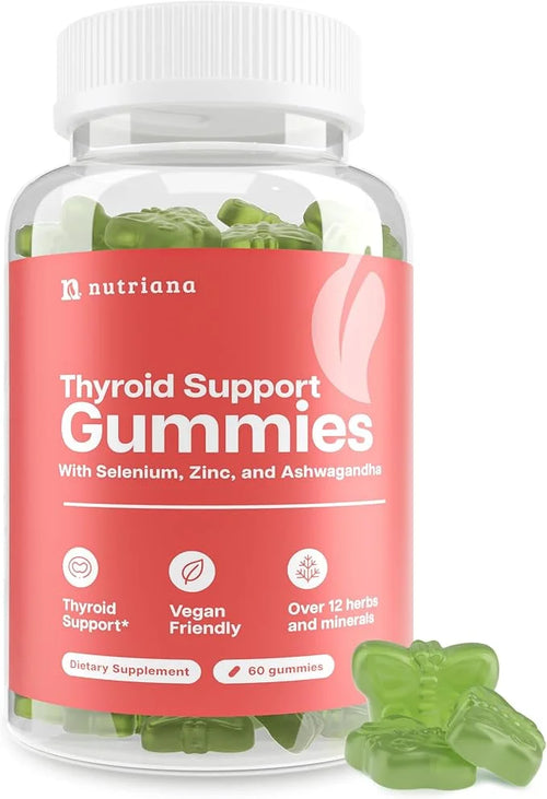 Thyroid Support Gummies - Selenium Supplement & Iodine Supplements for Thyroid Support - Energy Booster for Women and Men ...