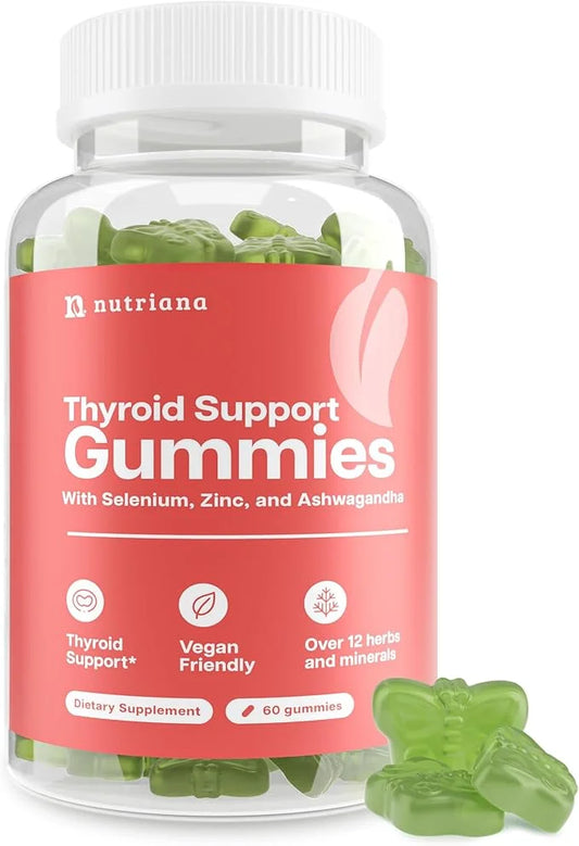 Thyroid Support Gummies - Selenium Supplement & Iodine Supplements for Thyroid Support - Energy Booster for Women and Men ...