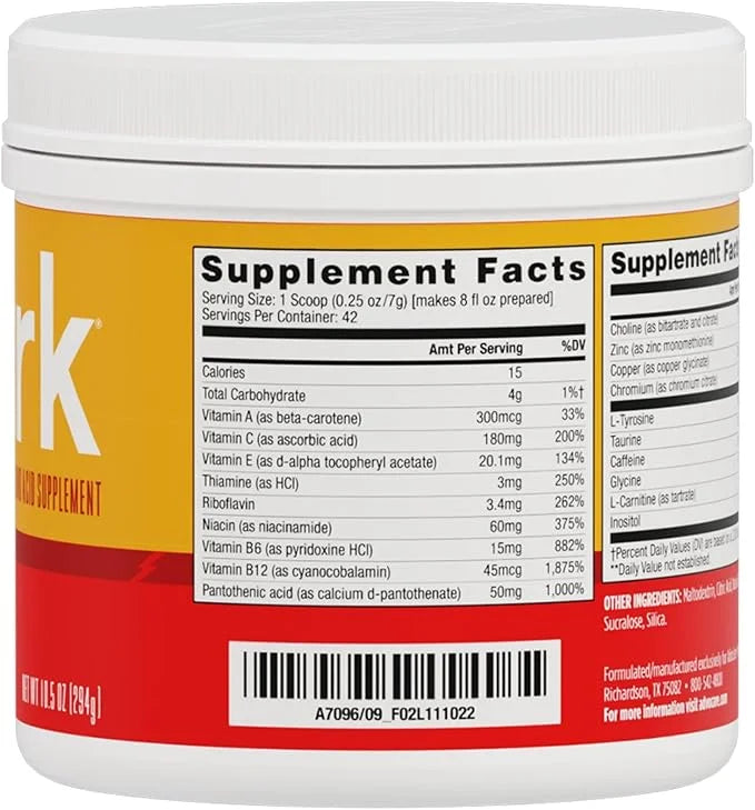 AdvoCare Spark Vitamin & Amino Acid Supplement - Focus & Energy Drink Powder Mix with Vitamin A, B-6, C & E - Also Include...