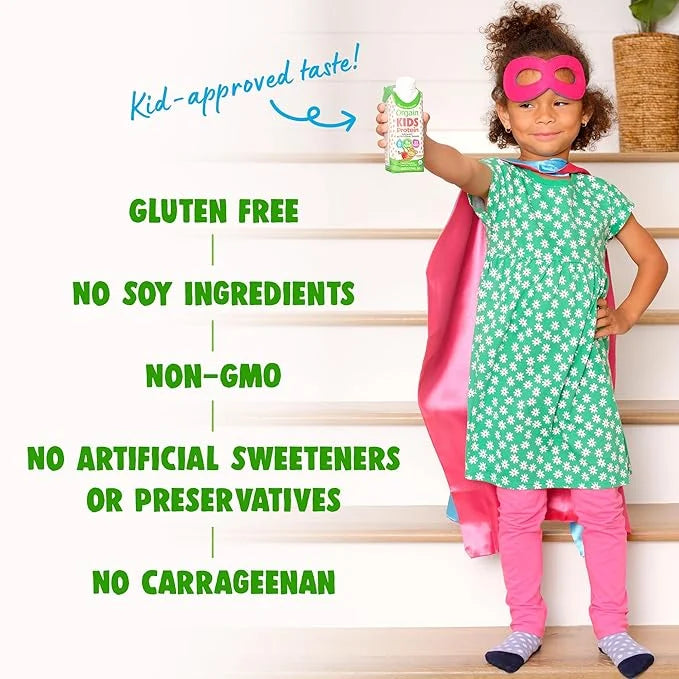 Orgain Organic Kids Nutritional Protein Shake, 8g Dairy 3g of 22 Vitamins 8.25 Fl 12)