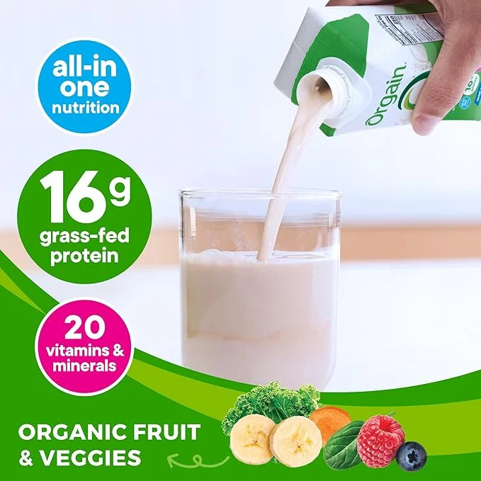 Orgain Organic Nutritional Protein Shake, Vanilla Bean - 16g Grass Fed Whey Protein, Meal Replacement, 20 Vitamins & Miner...