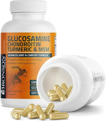 Bronson Glucosamine Chondroitin Turmeric & MSM 60 Capsules