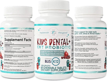 Children's Probiotics, 60 Cherry-Pomegranate Chewables - Easy to Swallow, Helps Digestive & Immune Support, Oral Probiotic...