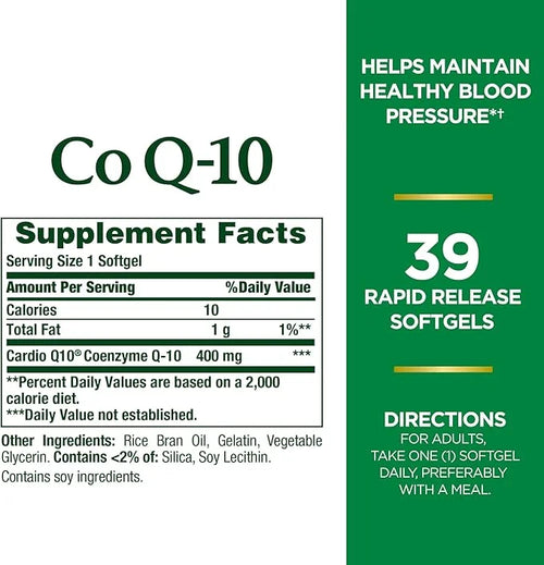Nature's Bounty CoQ10 400mg, 39 39 Softgels