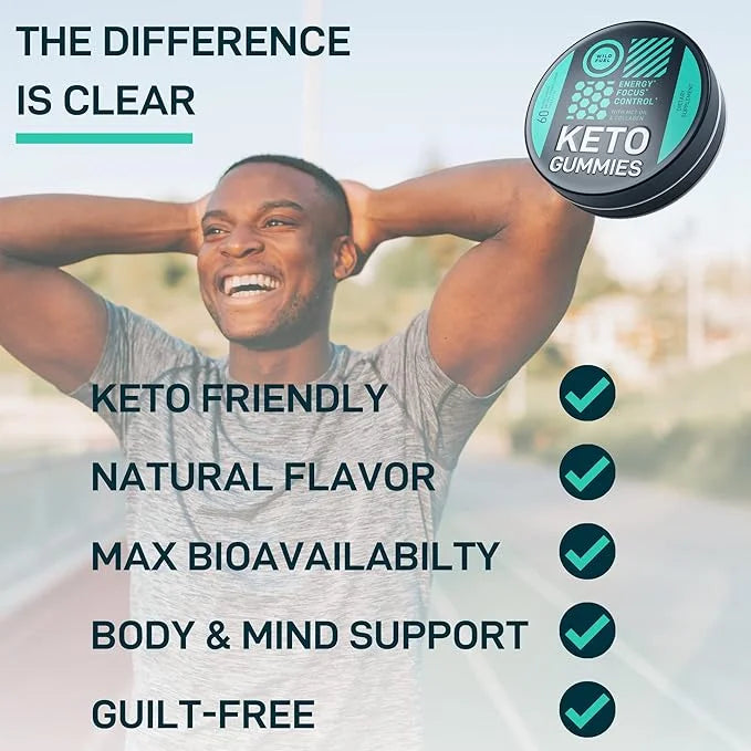 MCT Oil Keto Gummies Collagen Metabolism Booster - Pre Workout Gummy Energy Chews Keto Candy - Physical and Mental Energy,...