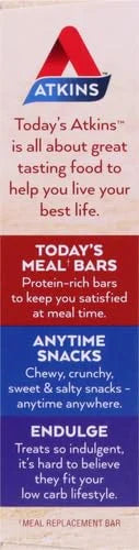 Atkins Chocolate Almond Butter Protein Meal Bar, Keto Friendly, 5 Count - Product Image