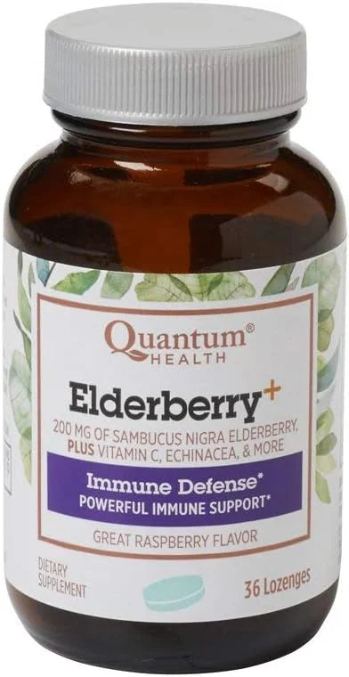 Quantum Health Elderberry+ Lozenges|Raspberry|Provides Powerful Immune C|36 Count