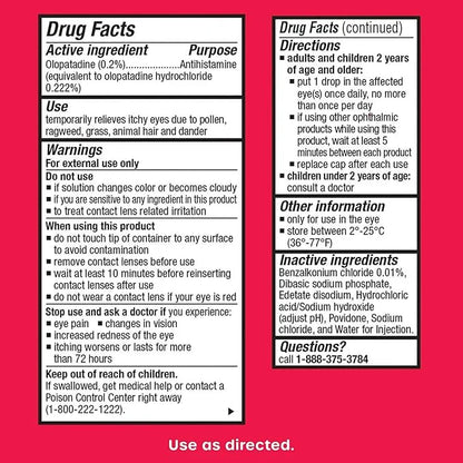 HealthCareAisle Eye Allergy Itch Relief 0.2% - 2.5mL (Twin