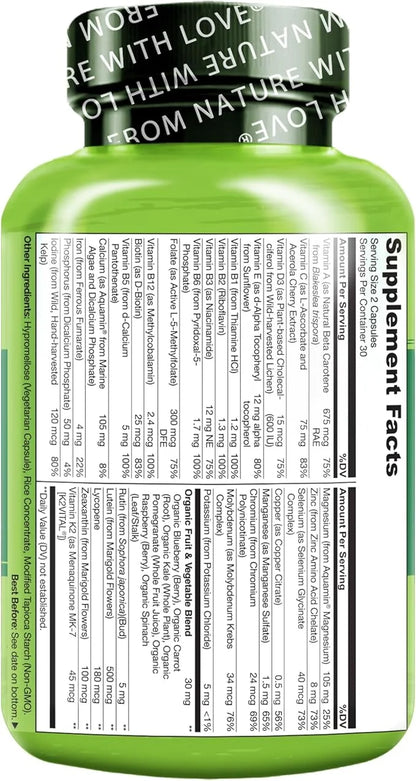 NATURELO Whole Food Multivitamin for Teens 60 Capsules