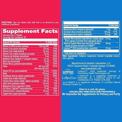 Iron Free Daily Multivitamin for Men 120 Tablets
