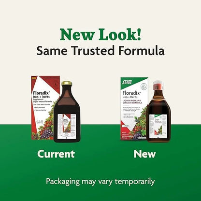 Floradix by Salus Iron & Herbs - Liquid Herbal Supplement for Energy Support - Iron Supplement with Vitamin C & B Complex ...