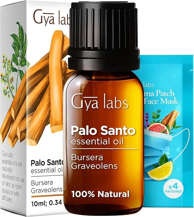 Gya Labs Palo Santo Essential Oil for Diffuser - 0.34 Fl Oz - 100% Pure Natural Palo Santo Oil for Hair, Skin, Perfume Can...