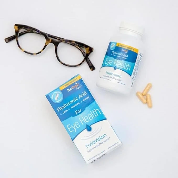 Hyalogic HylaVision Eye Health Supplement - Hyaluronic Acid, Lutein and Zeaxanthin Supplements – Contains Eye Vitamins A, ...