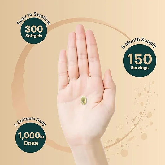 NatureBell Vitamin E Oil Softgels, 1,000 300 Pills