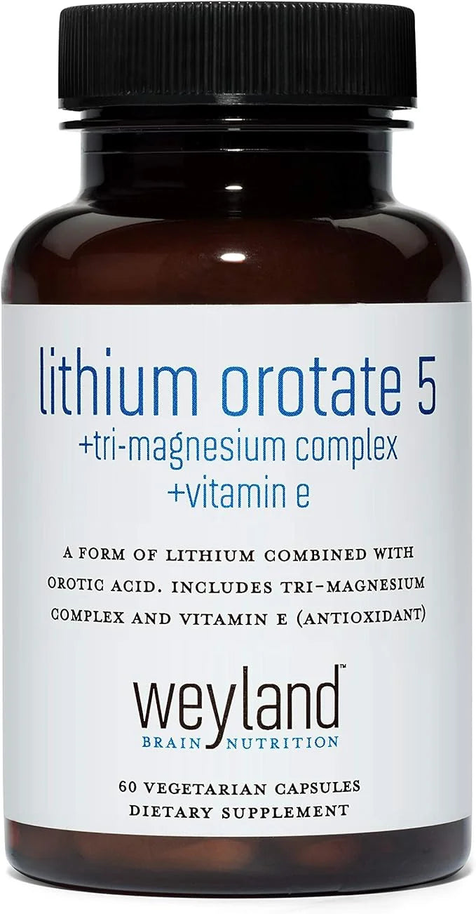 Lithium Orotate 5mg + Tri-Magnesium Threonate, 60 Vegetarian