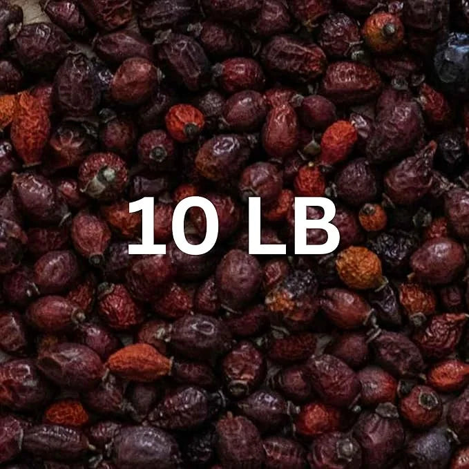 Super Large Value Pack 10 LB – Organic Dried Rosehip Fruit – Organic Rose Hips Whole (Rosa Canina) - Rich in Vitamin C, An...
