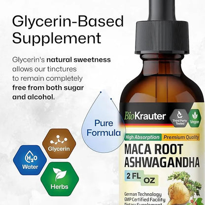 Maca Root and Ashwagandha Tincture 2 Fl.Oz.