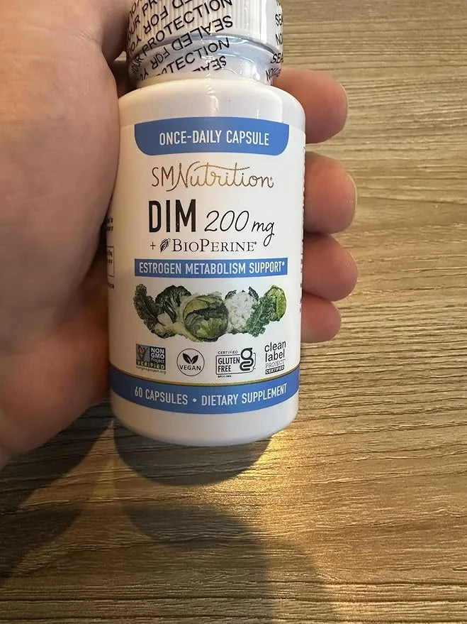 DIM Supplement 200 mg | Estrogen Balance for Women & Men | Hormonal Acne, Hormone Balance, Menopause & Antioxidant Support...