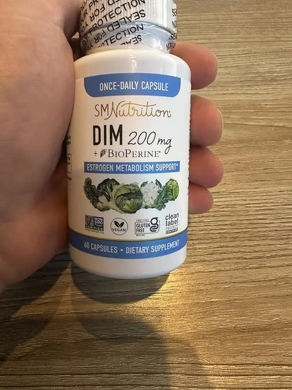 DIM Supplement 200 mg | Estrogen Balance for Women & Men | Hormonal Acne, Hormone Balance, Menopause & Antioxidant Support...