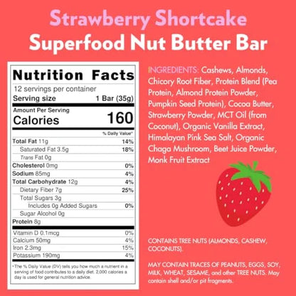 Vegan Superfood Protein Bars, by B.T.R. - Keto, Plant Based, and Gluten Free | 12 Bars | Low Carb, Sugar Alcohol Free, & B...