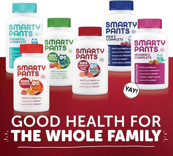 SmartyPants Kids Multivitamin Gummies: Omega 3 D3, C, B12, B6, B6, Vitamin 120 Count (30 Day