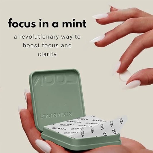NOOZ Focus Mints 12-Pack - Caffeine-Free Brain Booster for Mental Clarity - Fresh Mint Flavor | Sugar-Free, Travel-Friendl...